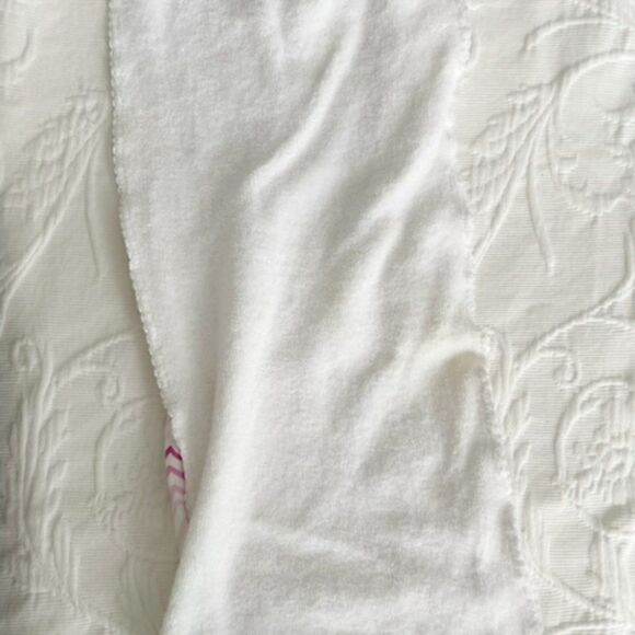 Kissy Kissy Pink Geometric and Terry Cloth Burp Cloth Rag - Picture 2 of 3